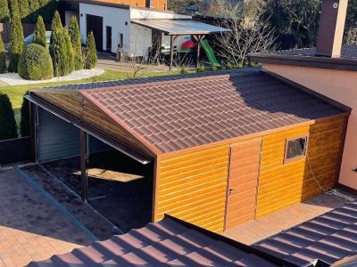 5,80x6 dwuspad EXTRALINE-PLUS + pomieszczenie gospodarcze i wiata śmietnikowa